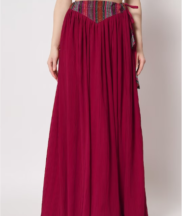 Bridal Thread Embroidered Semi Stitched Lehenga Choli