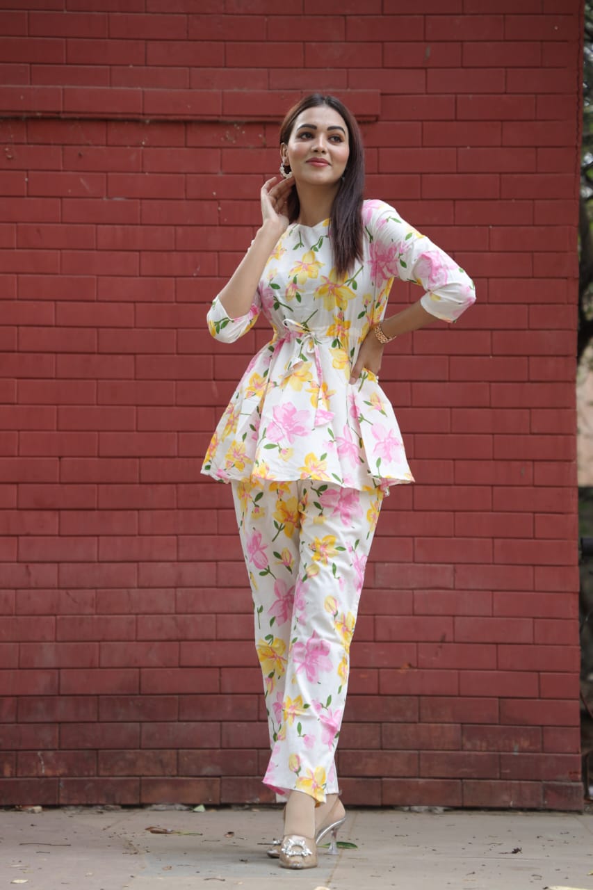 Women Pure Cotton Printed Co-ord Set