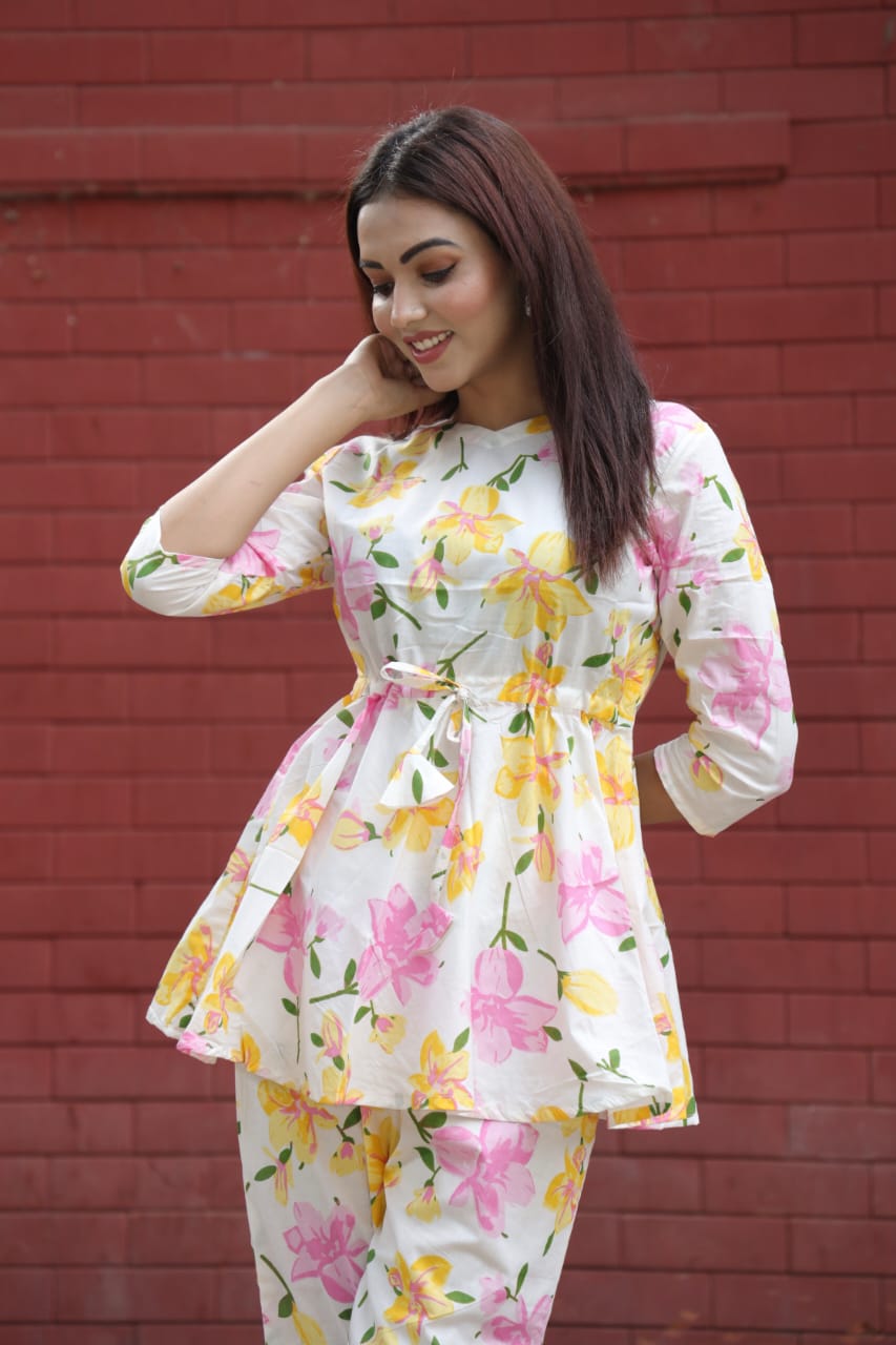 Women Pure Cotton Printed Co-ord Set