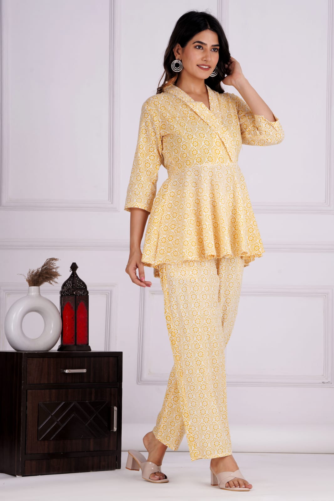 Women Pure Cotton Printed Cotton Co-ord Set