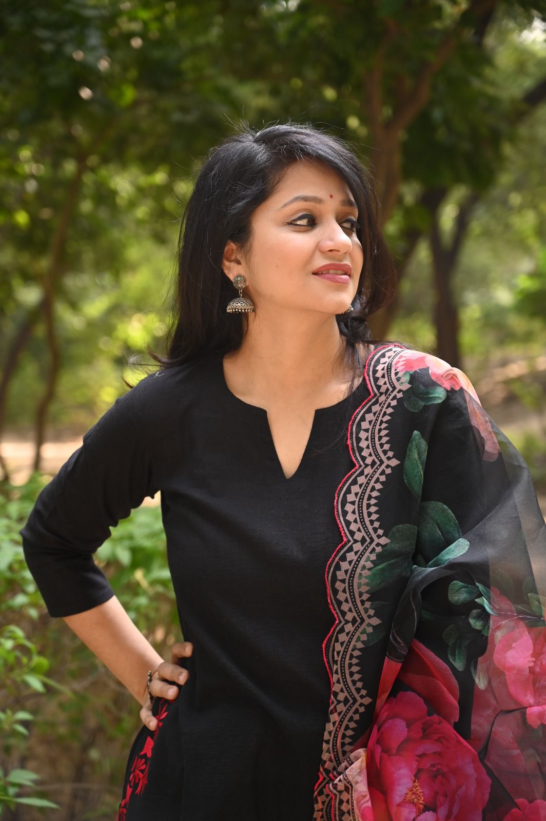 Gorgeous Cotton Kurta With Dupatta Set