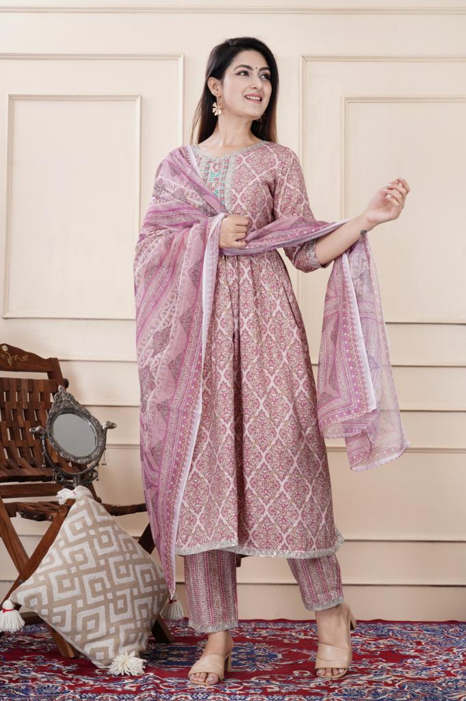 Women Pure Cotton Printed Cotton Co-ord Set