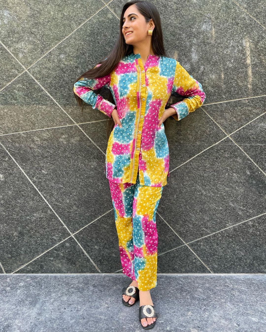 Women Muslin Printed Kurta Set