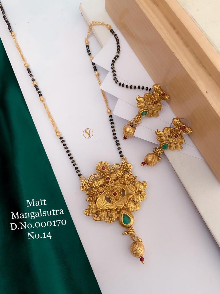 Matt Gold Women Mangalsutra Set