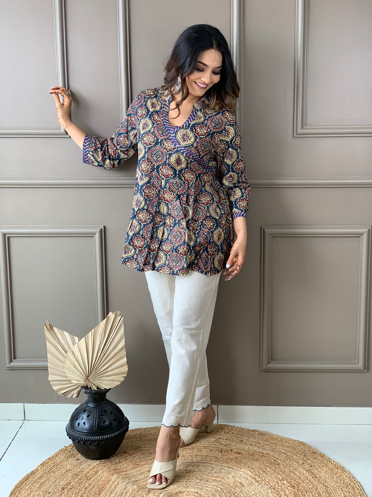 Pure Cotton Angrakha Style Top