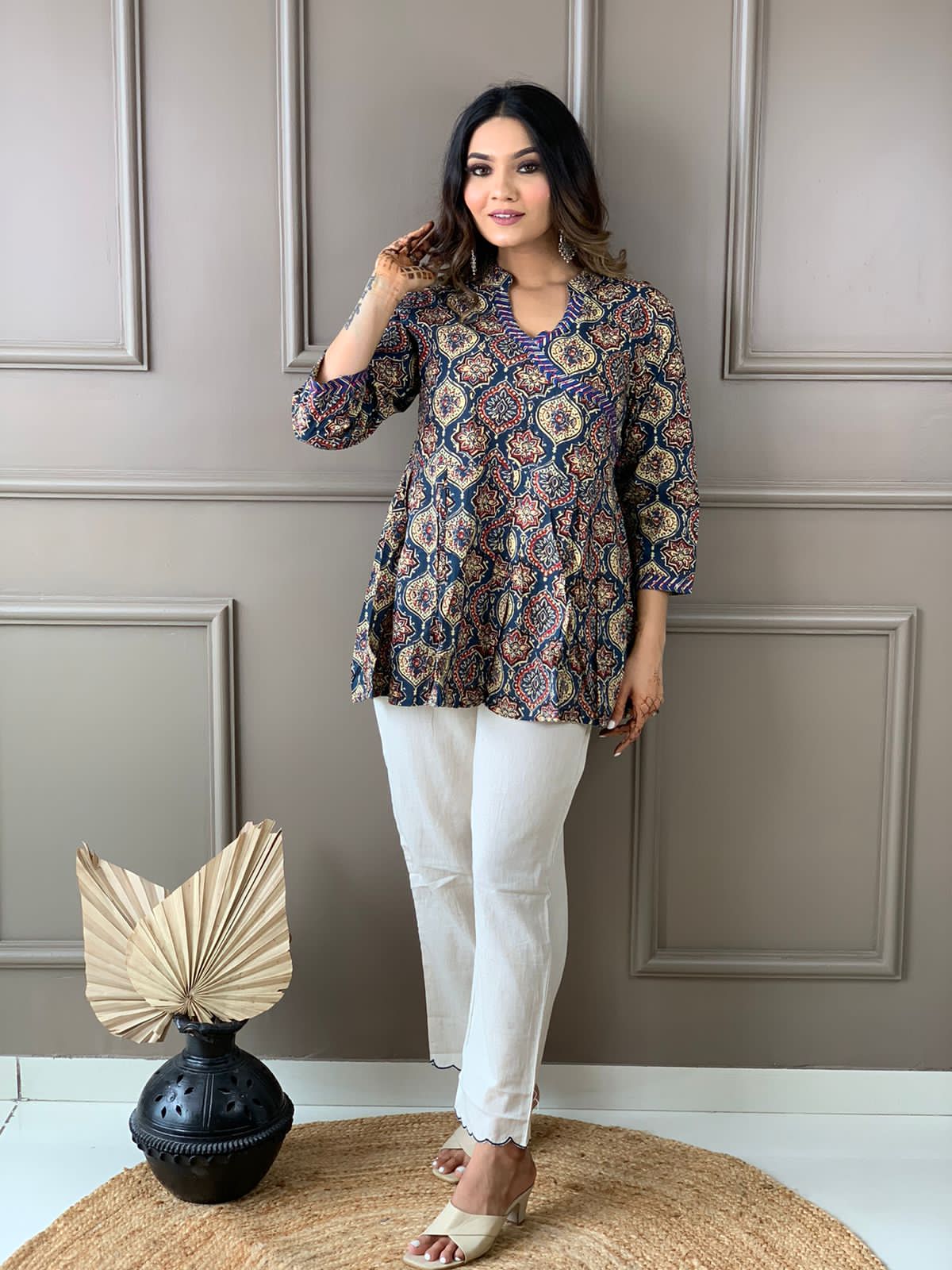 Pure Cotton Angrakha Style Top