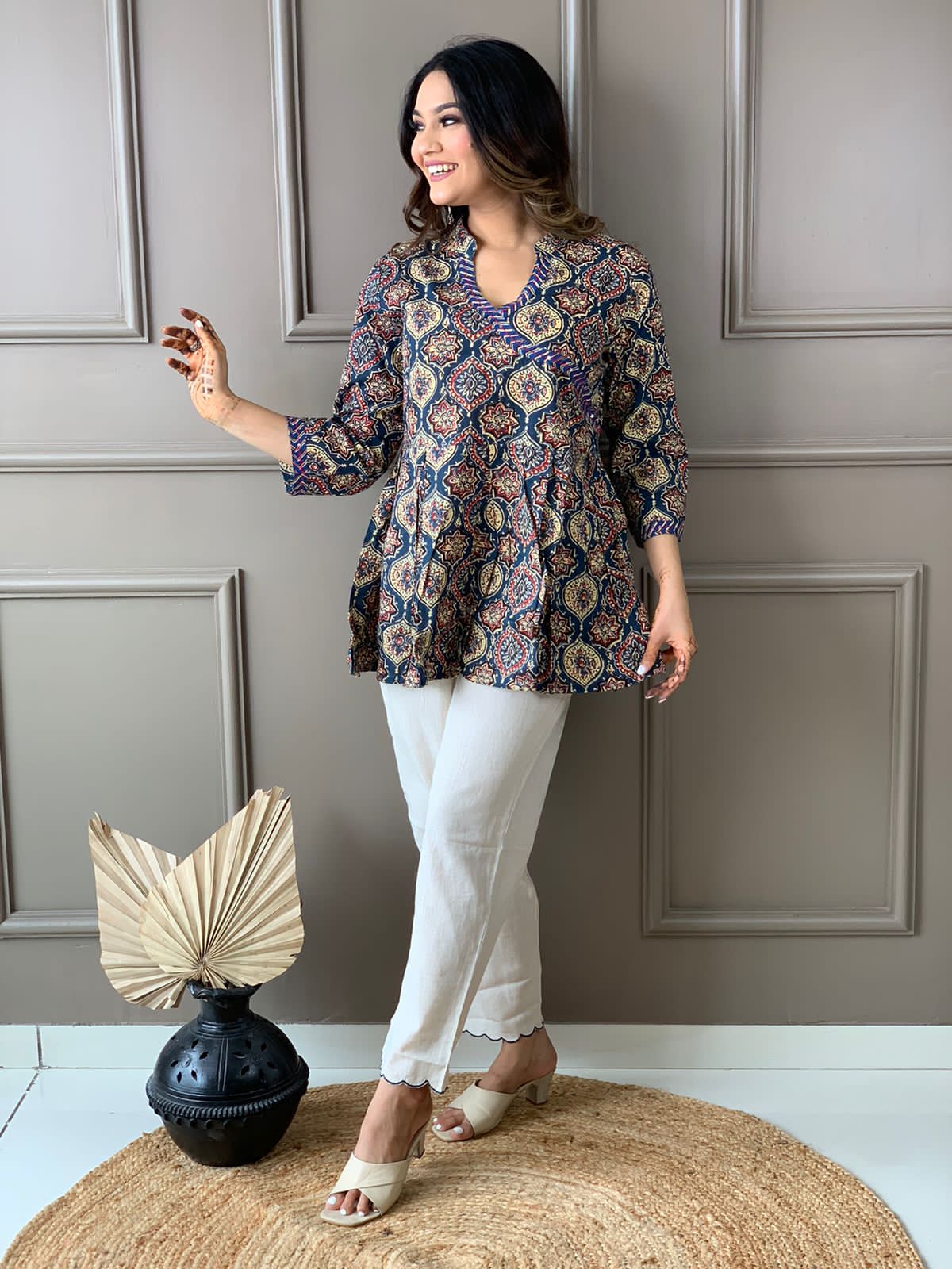 Pure Cotton Angrakha Style Top