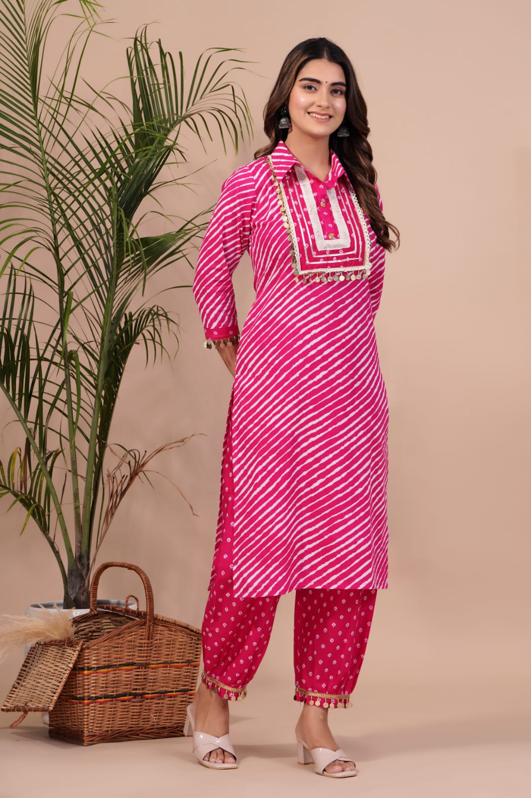 Cotton Afghan Style Kurta Pant Set