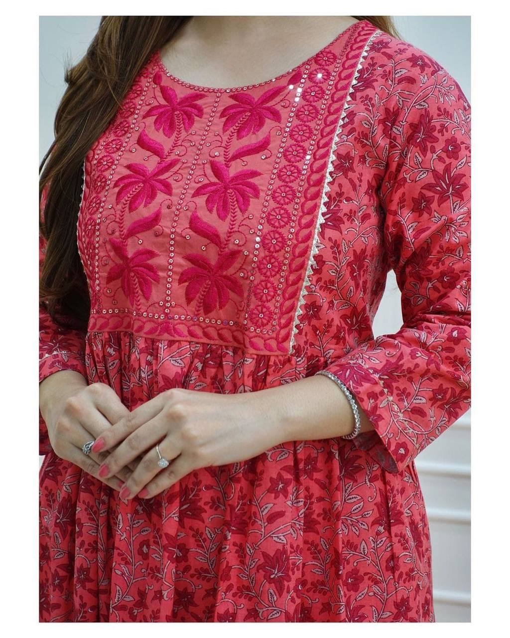 Beautiful Printed Cotton Kurta With Pant
