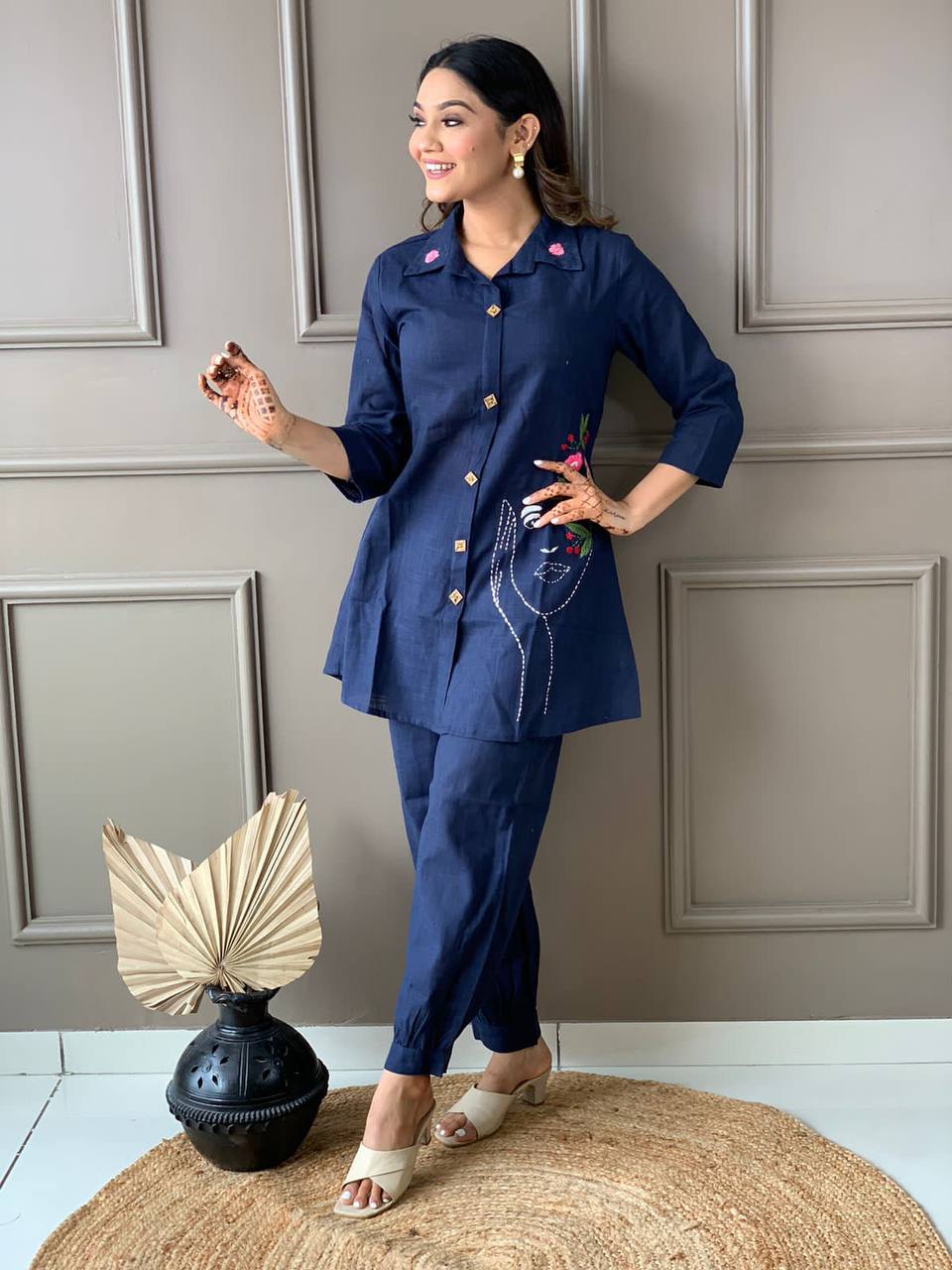 Pure Cotton handworked Co-Ord Set