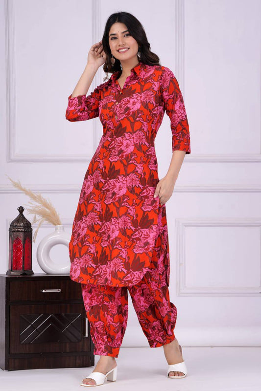 Rayon Digital Printed Co-Ord Kurta Set