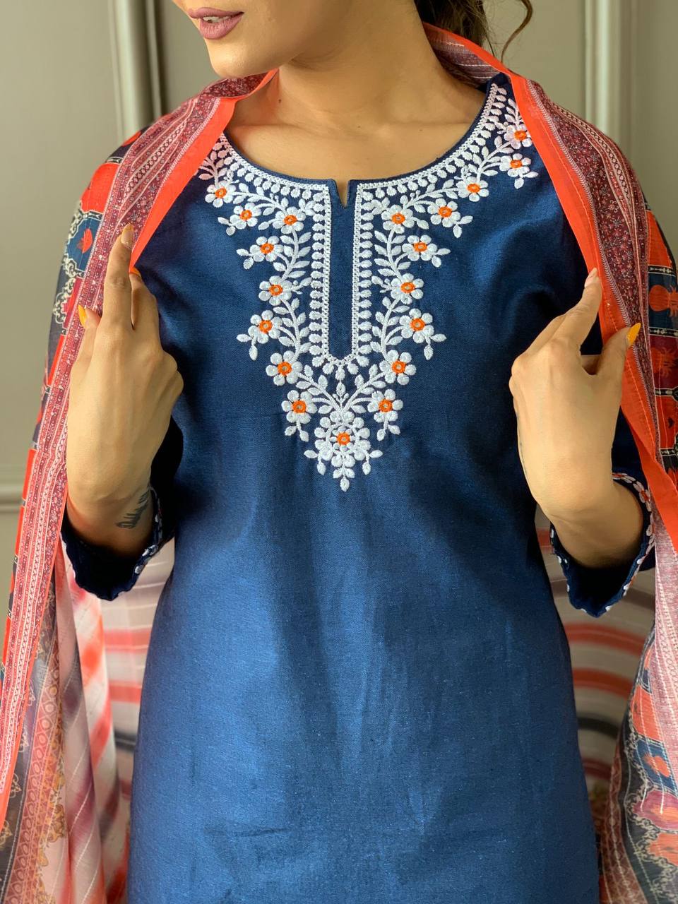 Gorgeous Cotton Kurta With Dupatta Set