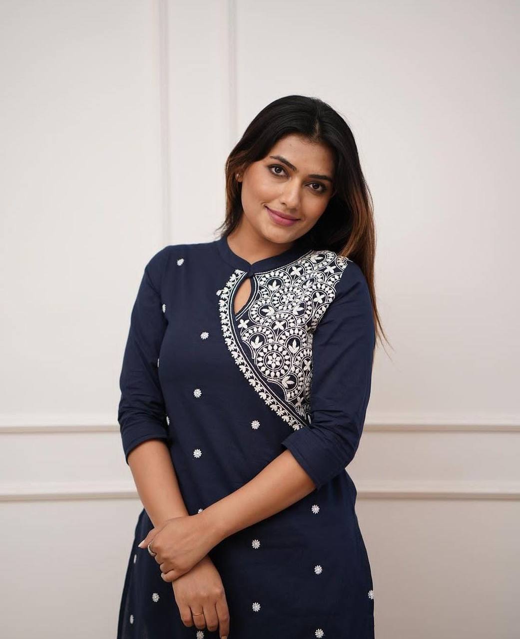 Beautiful Work Cotton Kurta With Pant