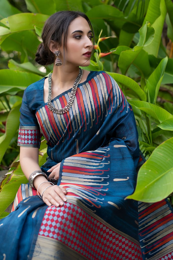 Beautiful Pure Silk Weaving Saree