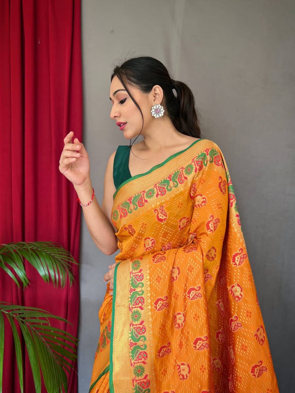 Yellow Pure Kachii Patola Silk Saree With Rich Pallu