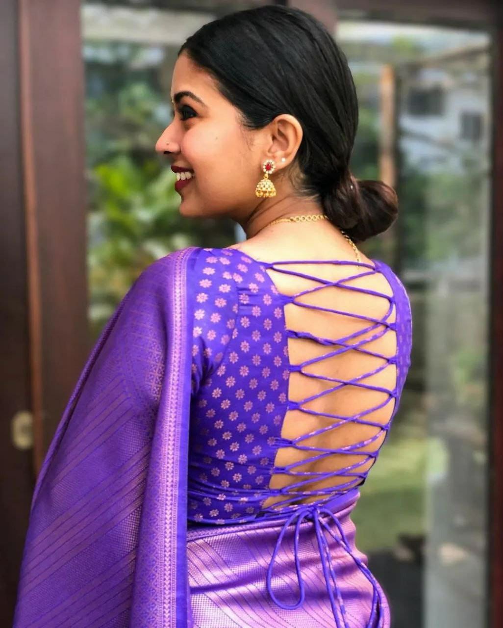 Beautiful Blue Rich Pallu & Jacquard Work with Soft Lichi Silk Saree