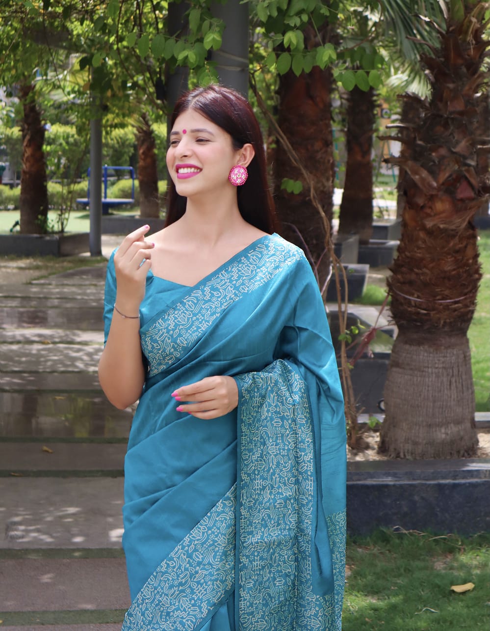 Sky Blue Banglori Silk Saree With Rich Weaving Pallu