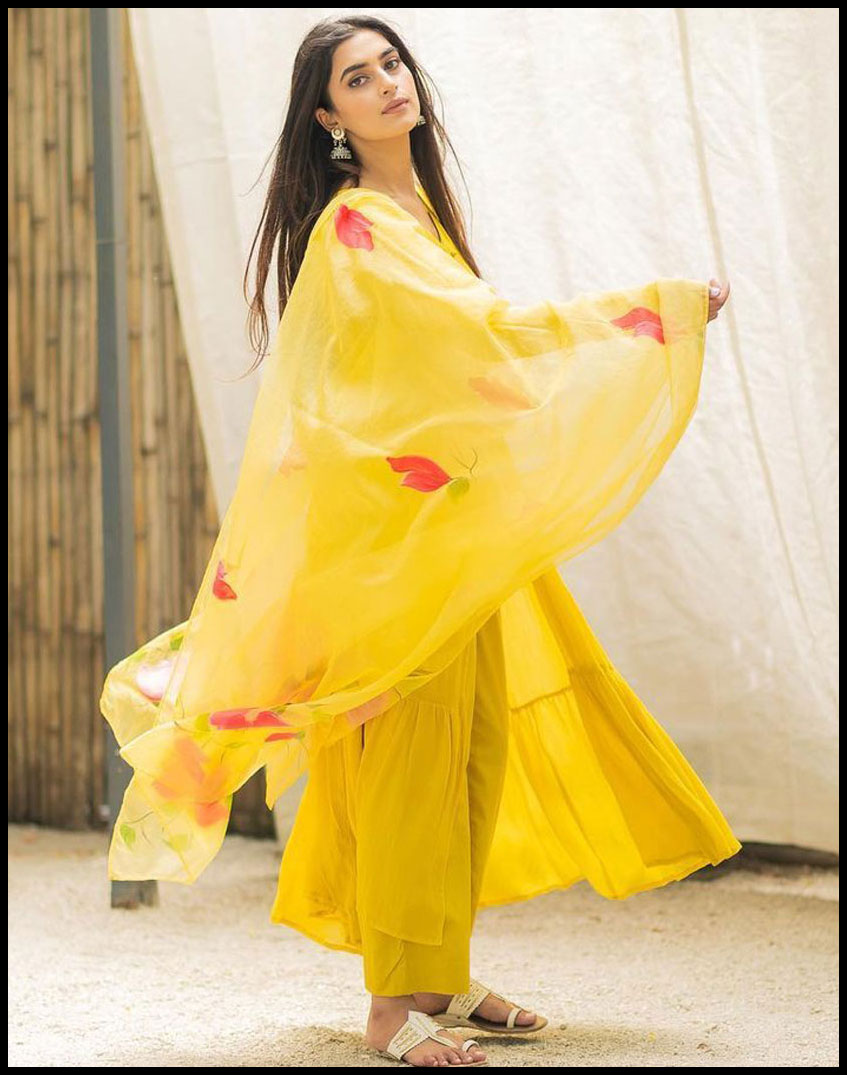 Pure Maska Cotton Silk  Yellow Outfit