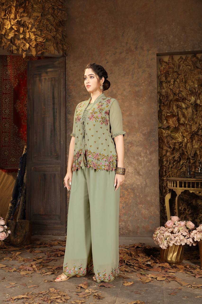 The beautiful faux Georgette dress