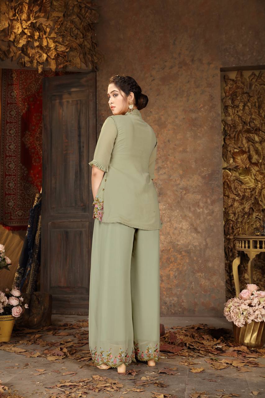 The beautiful faux Georgette dress