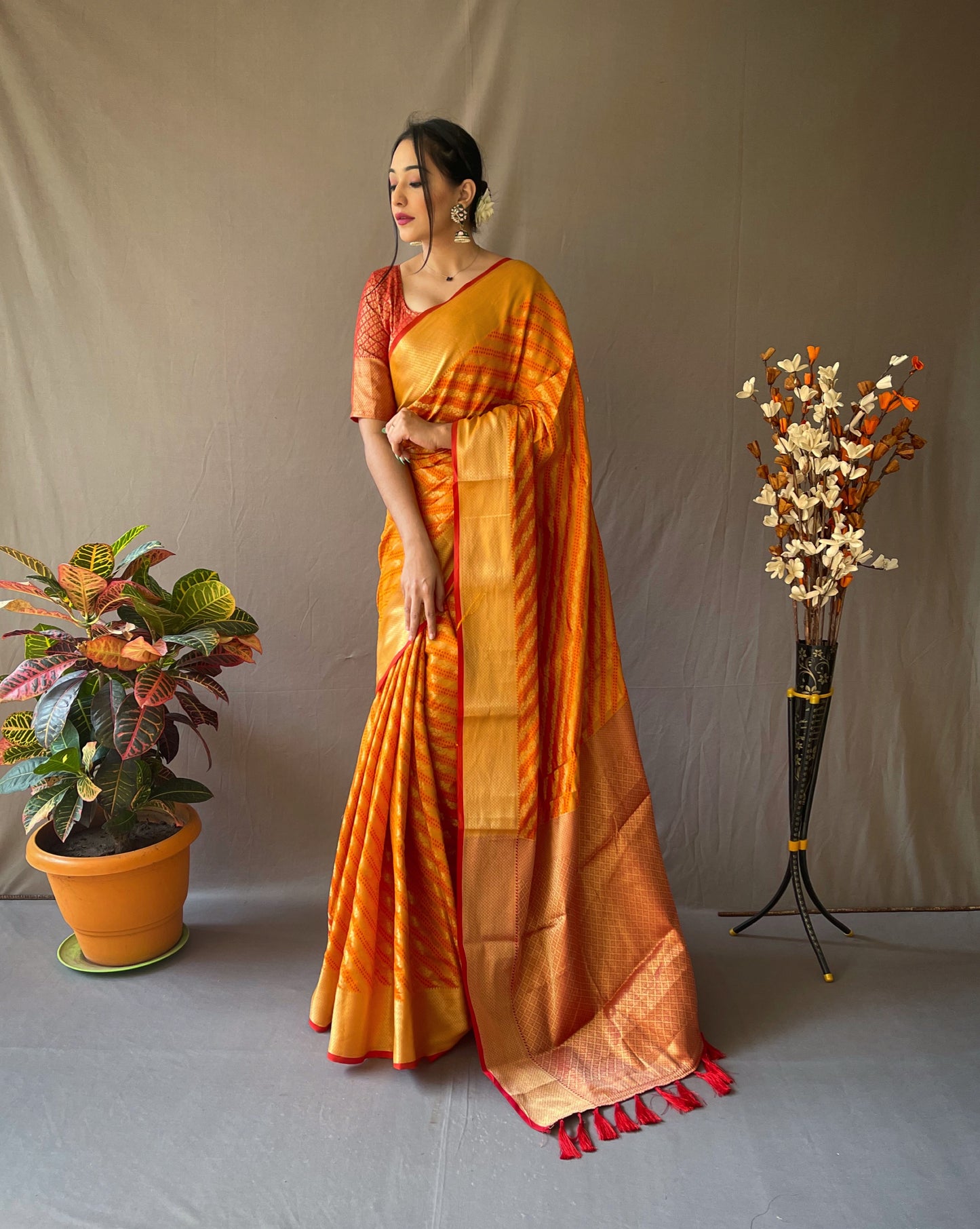 Yellow Beautiful Patola Sarees