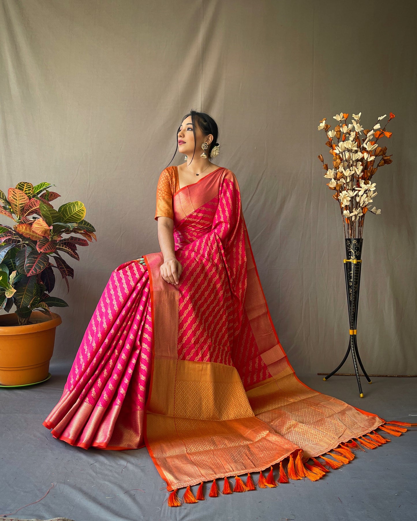 Pink Beautiful Patola Sarees