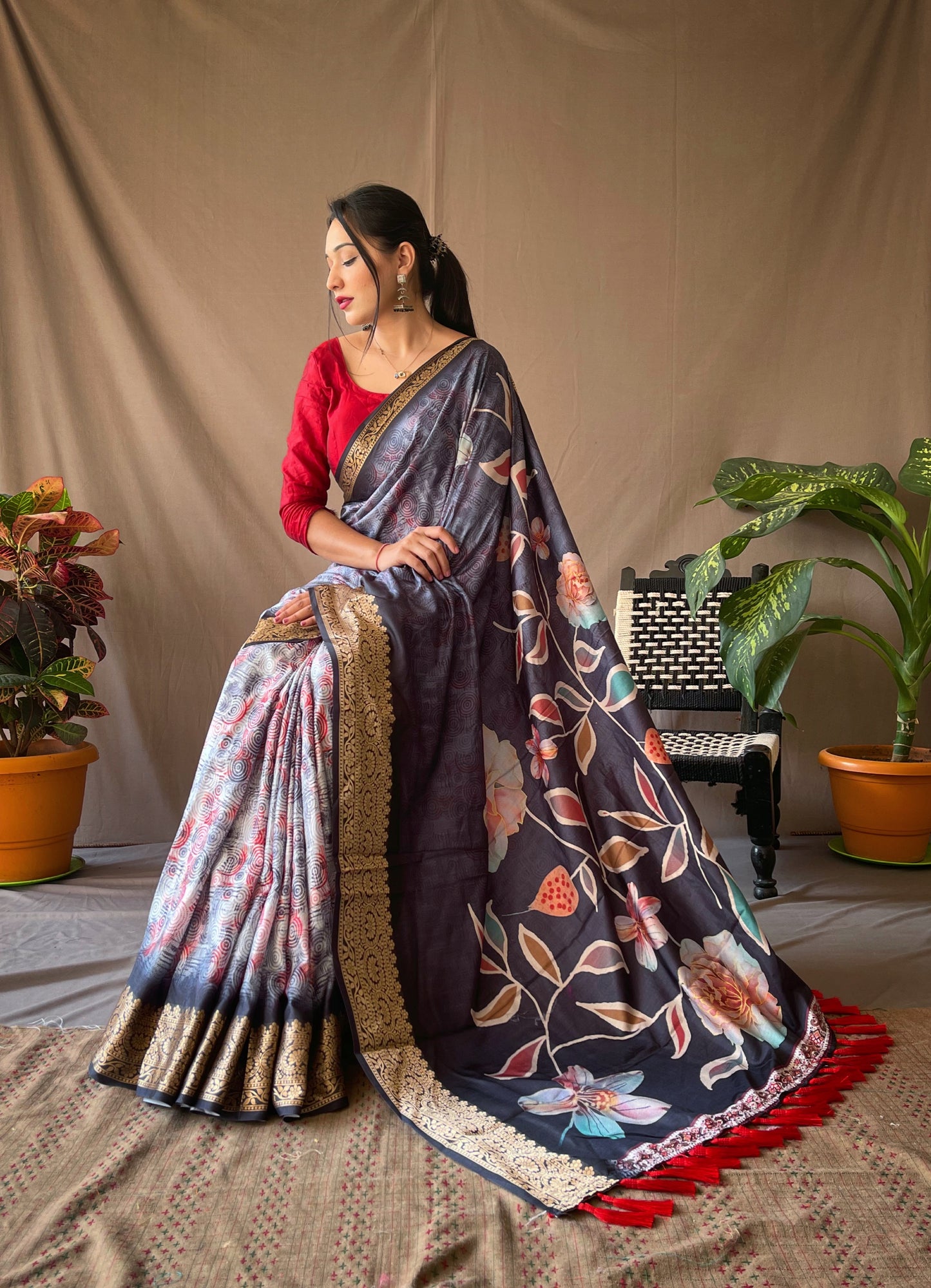 Dola Silk Digital Printed Sarees
