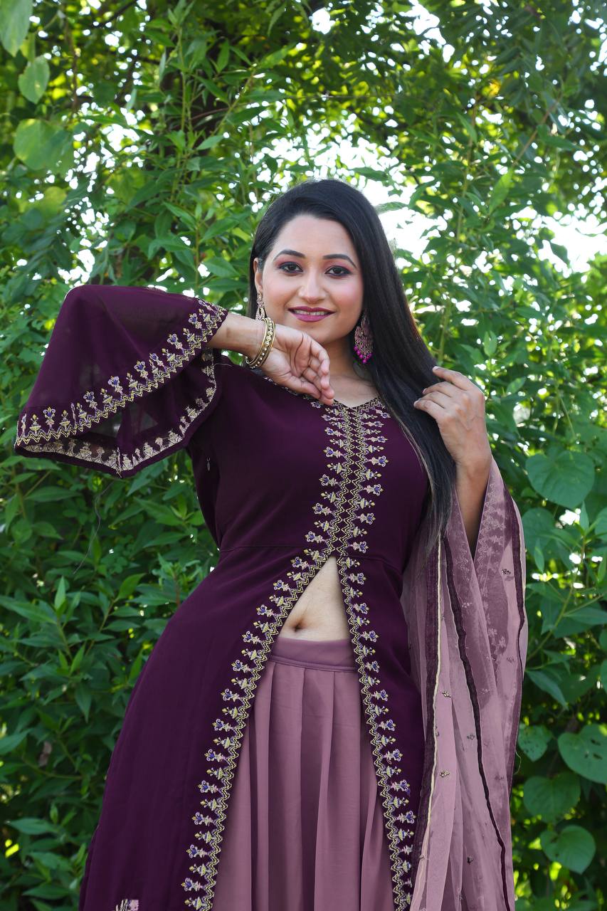 The Beautiful  Faux Georgette Salwar Suit