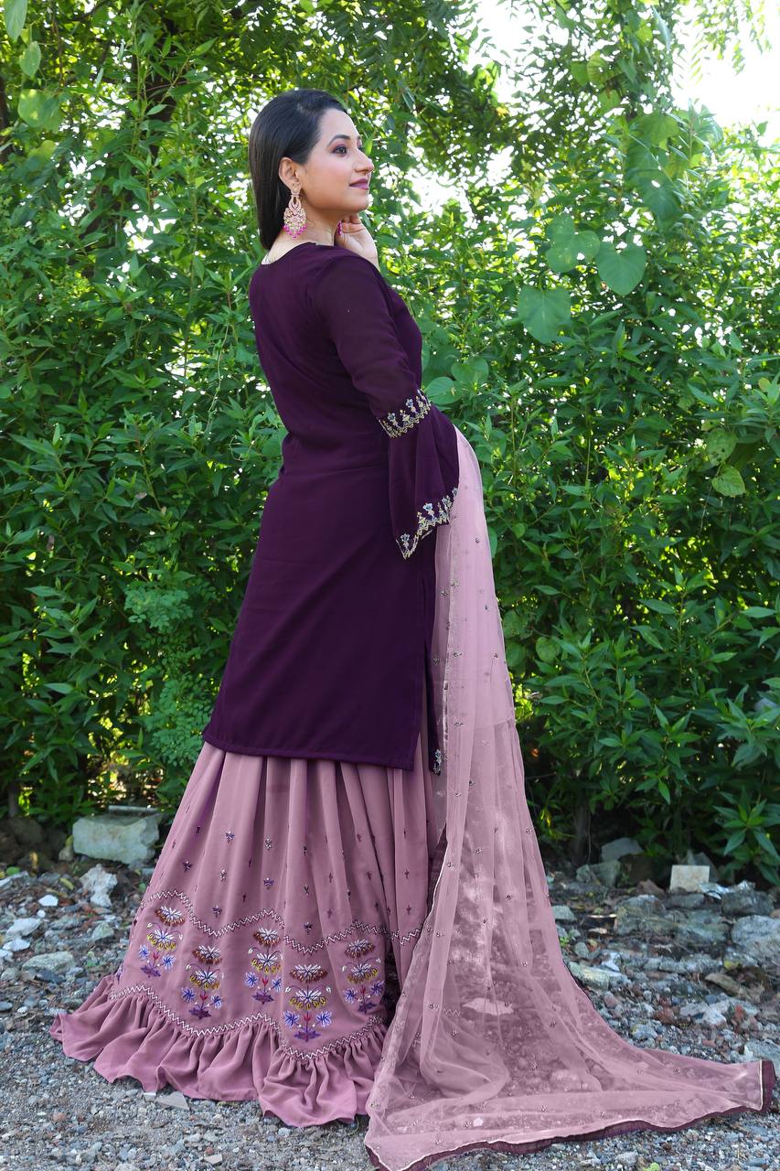 The Beautiful  Faux Georgette Salwar Suit