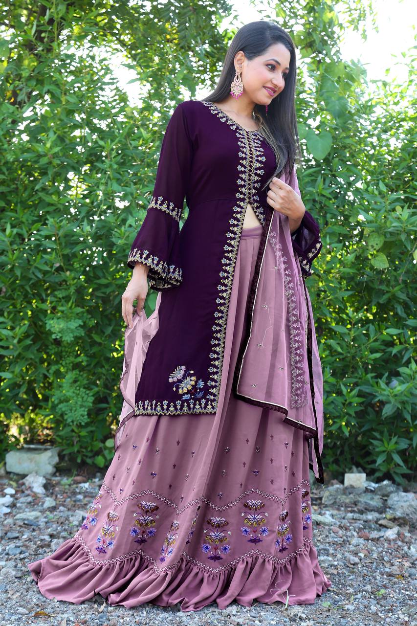 The Beautiful  Faux Georgette Salwar Suit