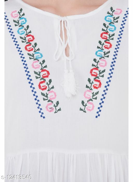 latest collection embroidery tops & tunics