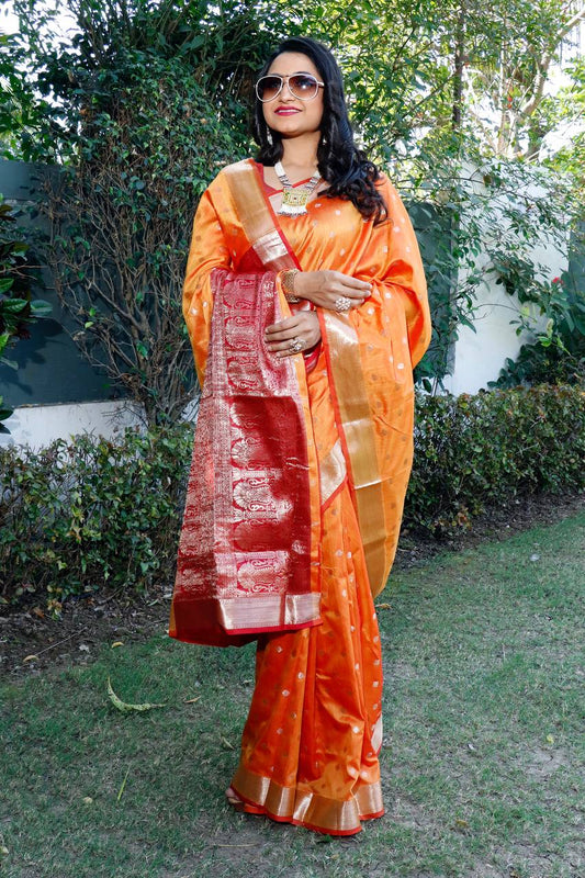 Yellow Beautiful Rich Pallu Saree With Dolly Butti