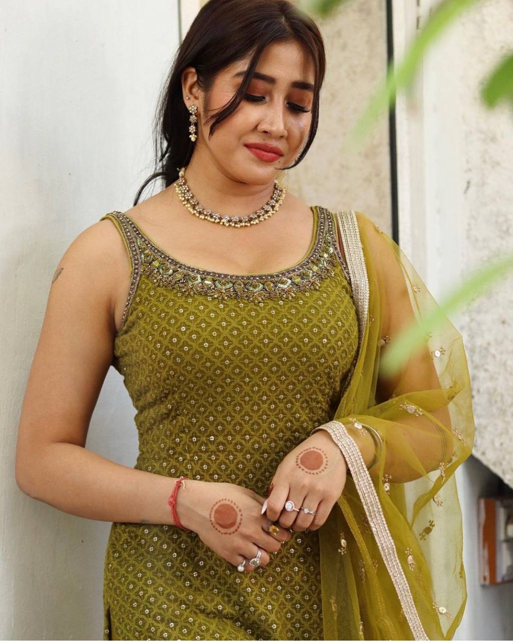 Designer Embroidered & Sequence Worked Kurta Set With Dupatta