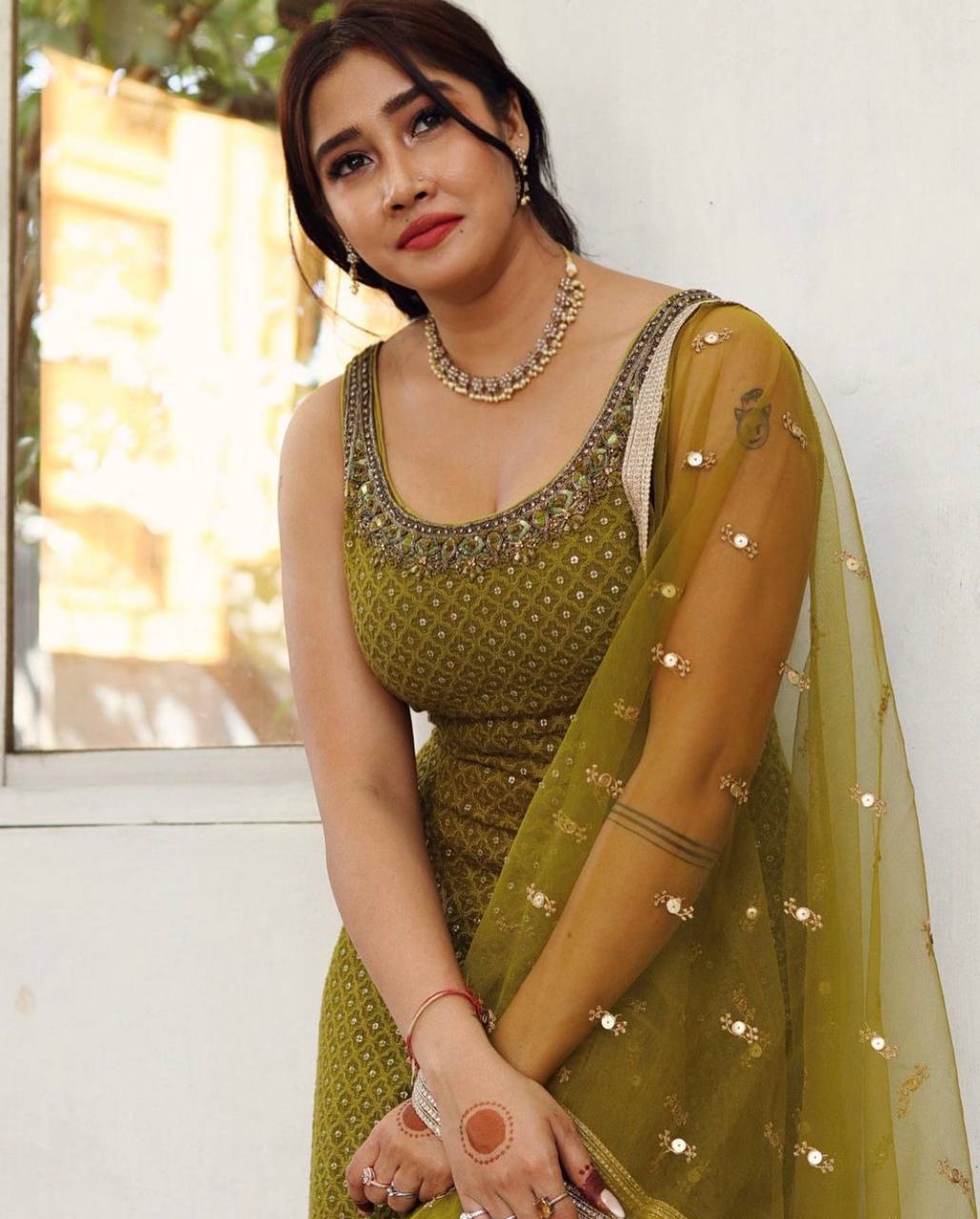 Designer Embroidered & Sequence Worked Kurta Set With Dupatta