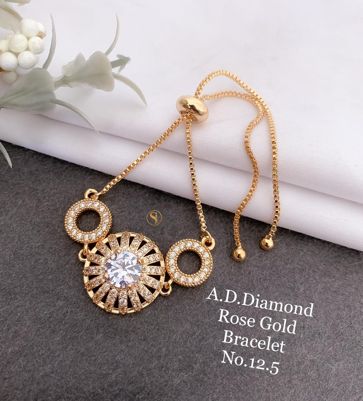 Women Rose Gold & White Sterling Silver Cubic Zirconia Rose Gold-Plated Bangle-Style Bracelet