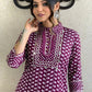 Beautiful Women's Purple Georgette Printed Kurta Set