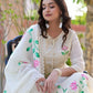 Heavy Chicken Cotton White Kurta Set