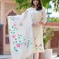 Heavy Chicken Cotton White Kurta Set