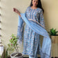 Women's Cotton Printed and Embroidery Work Kurta And Dupatta With Pant