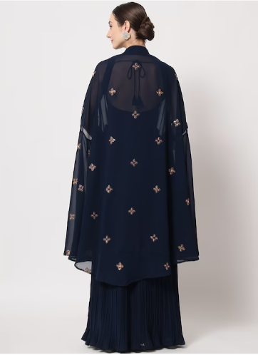 Embellished Semi-Stitched Lehenga & Unstitched Blouse With Dupatta