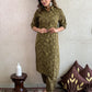 Women's Beautiful Brown Colour Cotton Kurta & Bottomwear