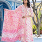 Women's Beautiful Cotton Pink Colour & Floral Prints Suit Set