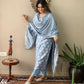 Muslin Embroidery Work Kurta Set With Dupatta