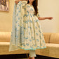 Beautiful Reyon Procin Print Anarkali Kurti with pant and dupatta  Set