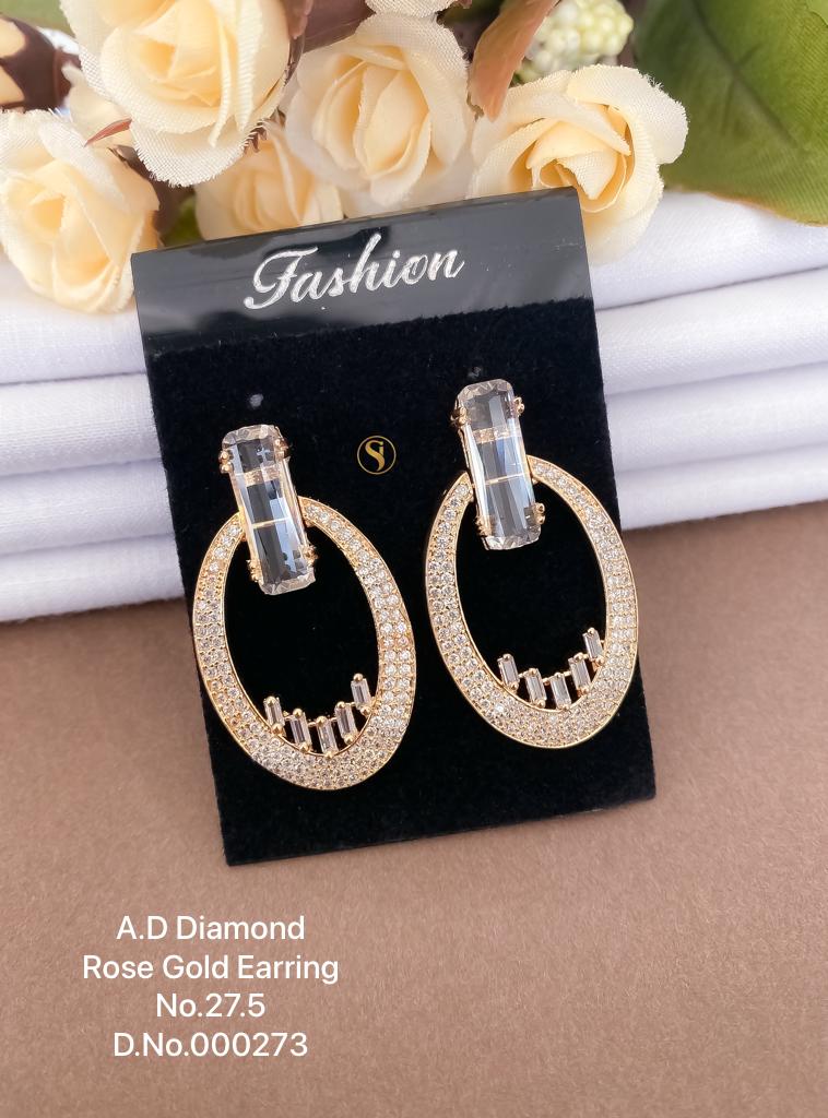 White & Silver Plated Geometric Drop Earrings