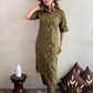 Women's Beautiful Brown Colour Cotton Kurta & Bottomwear