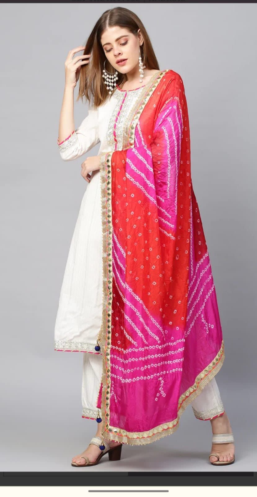 Women's Beautiful Rayon Lurex Kurta With Dupatta And Bottomwear