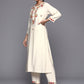 Viscose Rayon Embroidered Kurta With Printed Dupatta Set