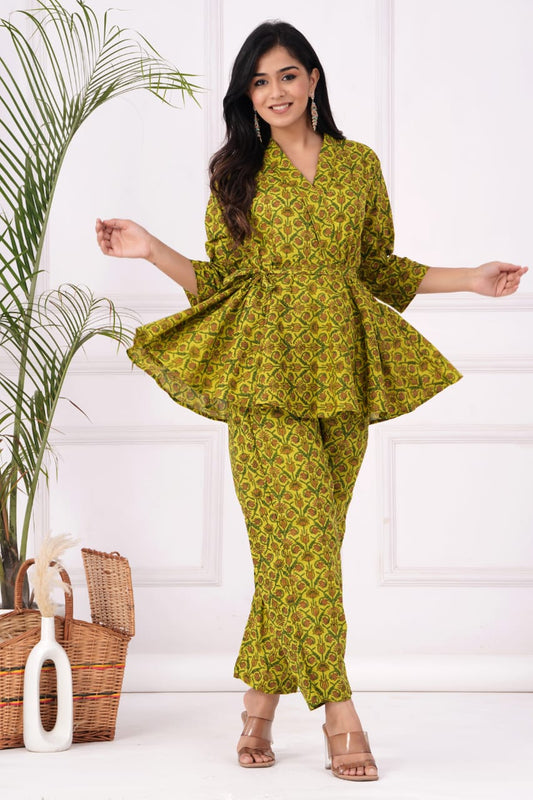 Women Pure Cotton Printed Cotton Co-ord Set