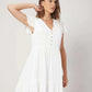 White A-Line Western Dress